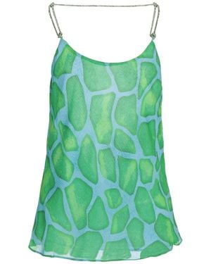 Dahlo Top Viscose, Silk - Green