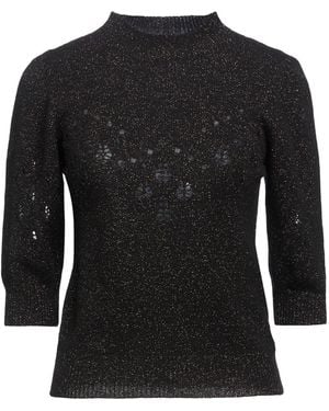 Twinset Turtleneck Wool, Cashmere, Metallic Polyester - Black