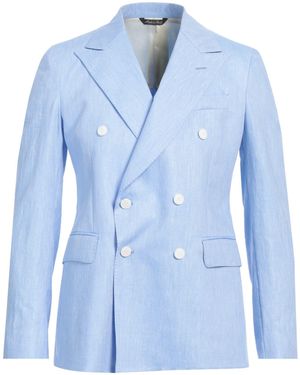 Brian Dales Natural Low Impact Blazer Linen, Polyamide - Blue