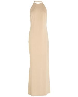 SILENCE LIMITED Sand Maxi Dress Pes, Elastane - White