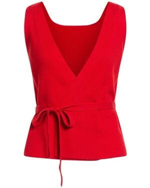 Patou Top Merino Wool, Polyamide, Elastane - Red