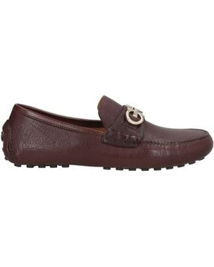 Ferragamo Dark Loafers Leather - Brown