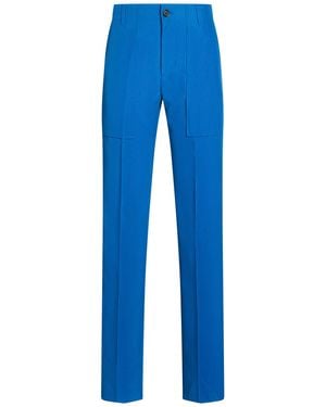 Department 5 Trousers Polyester - Blue