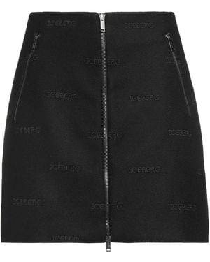 Iceberg Mini Skirt Wool, Polyester, Polyamide, Acrylic - Black