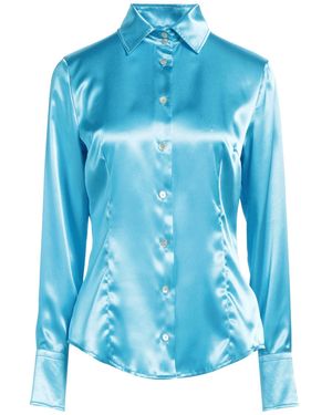 Brian Dales Azure Shirt Polyester, Elastane - Blue