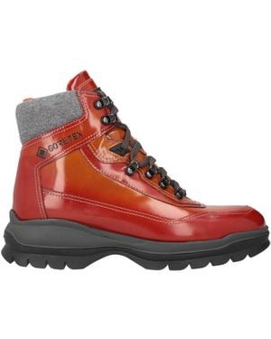 Santoni Rust Ankle Boots Leather, Synthetic Fibres - Red
