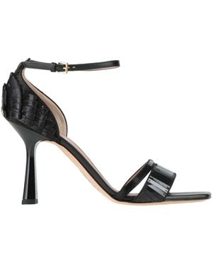 Alberta Ferretti Sandals Textile Fibers - Black