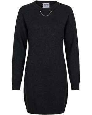 Moschino Charcoal Mini Dress Wool, Viscose, Polyamide, Cashmere - Black