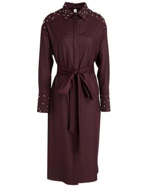 AVOLIO Milano Midi Dress Virgin Wool - Purple