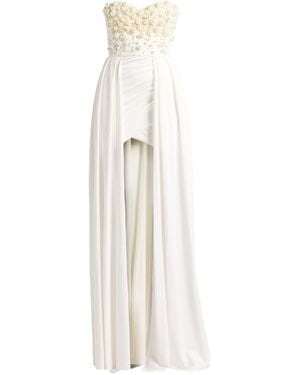 パーティードレス ELISABETTA FRANCHI Viscose Manteau Dress with Maxi Buckle Elisabetta Franchi Viscose Manteau Dress With Maxi Buckle in