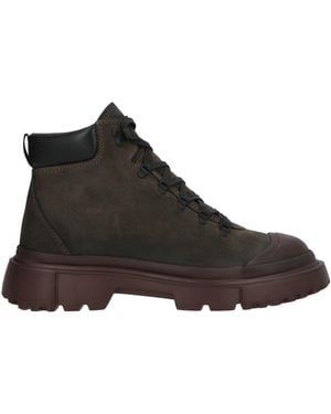 Hogan Military Ankle Boots Leather - Black