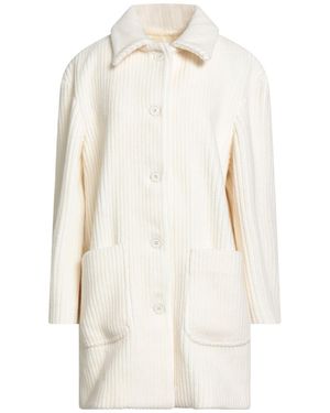Drumohr Coat Virgin Wool, Cotton - White