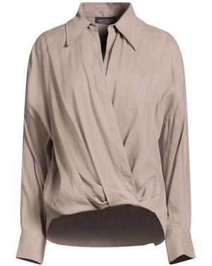 Lorena Antoniazzi Top Linen, Viscose, Elastane - Brown