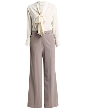 Kaos Taupe Jumpsuit Polyester, Viscose, Elastane - White