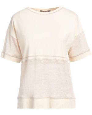 D.exterior Sand T-Shirt Linen, Polyester, Cotton, Elastane - Natural