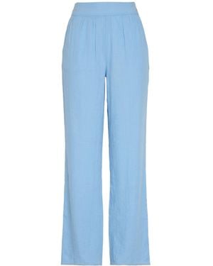 European Culture Light Trousers Cotton, Elastane - Blue
