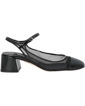 Sergio Rossi Pumps Leather, Textile Fibers - Black