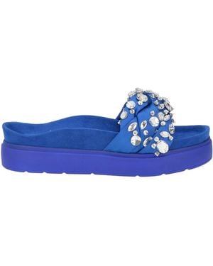 Luciano Barachini Bright Sandals Textile Fibers - Blue