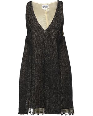Ganni Vestito Corto - Nero