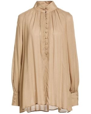 Caliban Sand Top Viscose, Wool - Natural