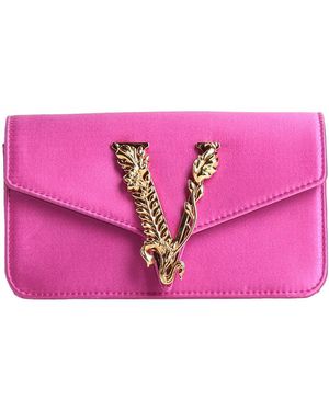 Versace Fuchsia Handbag Textile Fibres - Pink