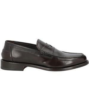 Doucal's Dark Loafers Leather - Gray