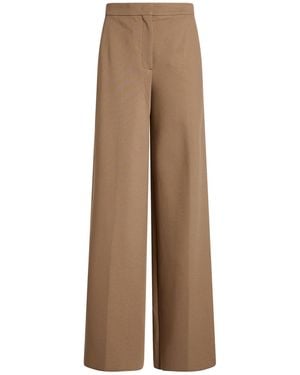 Max Mara Khaki Pants Viscose, Polyamide, Elastane - Natural