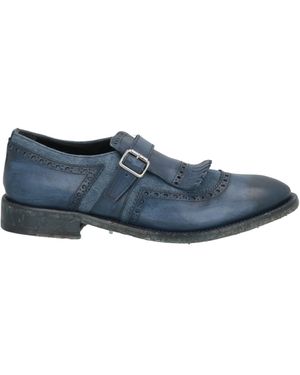 RICHARD OWE'N Loafers Leather, Textile Fibres - Blue