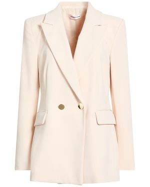 Sandro Ferrone Blush Blazer Polyester, Elastane - Natural