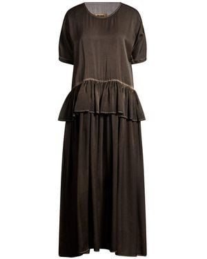 Uma Wang Dark Maxi Dress Silk - Black