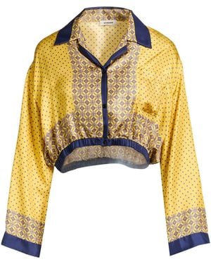 Sandro Shirt Silk - Yellow