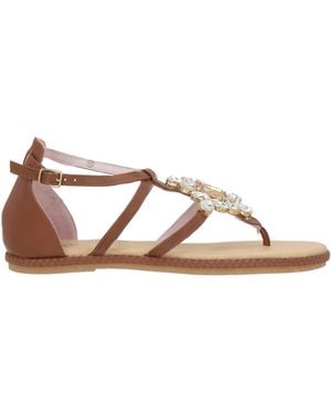 Stonefly Thong Sandal Leather - Brown