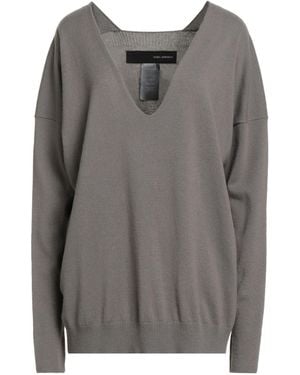 Isabel Benenato Taupe Sweater Cashmere - Gray