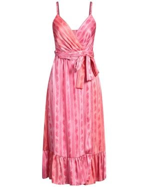 Sandro Fuchsia Midi Dress Polyester - Pink