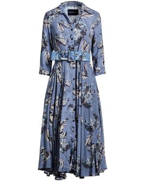 Samantha Sung Midi Dress Cotton - Blue