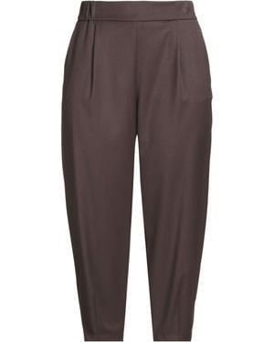 SKILLS & GENES Dark Pants Polyester, Viscose, Elastane - Brown