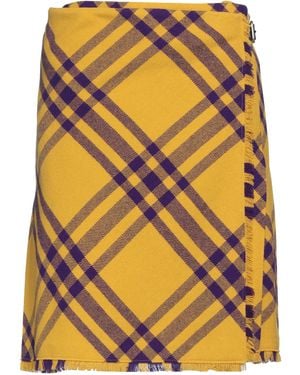 Burberry Embroidered Wool Skirt - Yellow