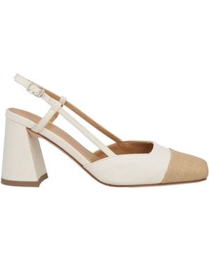 Chantal 1962 Ivory Court Shoes Textile Fibres - Natural