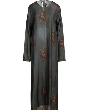Uma Wang Maxi Dress Viscose, Cupro - Gray