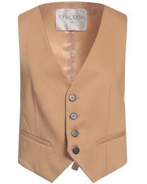 forte_forte Tailored Vest Viscose, Virgin Wool, Elastane - Natural