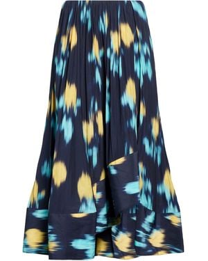 Lanvin Midnight Midi Skirt Polyester, Rayon - Blue