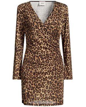Dixie Camel Mini Dress Cotton, Polyester - Natural