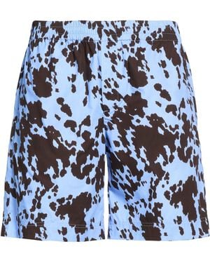 MSGM Azure Shorts & Bermuda Shorts Cotton - Blue