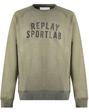 REPLAY SPORTLAB Sweatshirts - Green