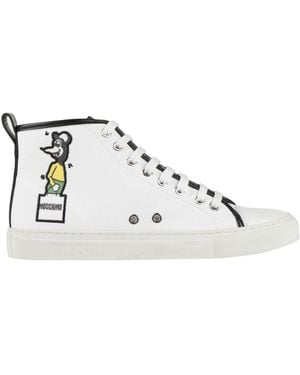 Moschino Sneakers Textile Fibers, Calfskin - Natural