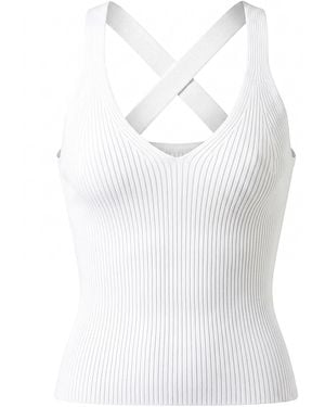 Pierantonio Gaspari Tank Top Viscose, Nylon - White