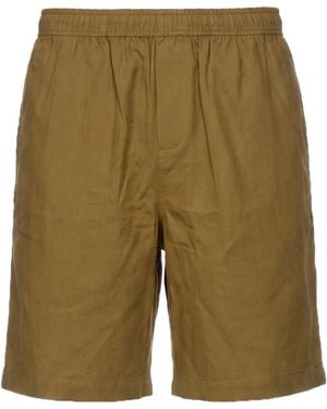 Amaranto Military Shorts & Bermuda Shorts Cotton, Linen - Green