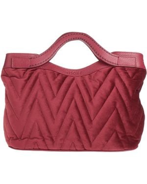 Plinio Visona' Burgundy Handbag Leather, Textile Fibres - Red