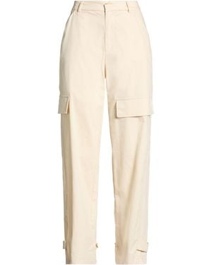 Soallure Ivory Trousers Cotton, Polyamide, Elastane - Natural