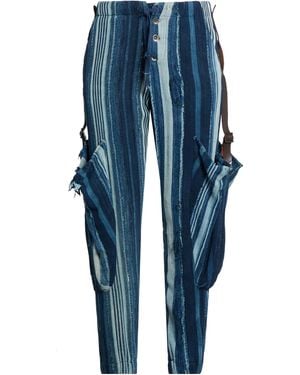 Greg Lauren Pants Cotton - Blue